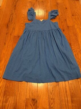 J Crew Blue Ruffle Strap Girls' Dress